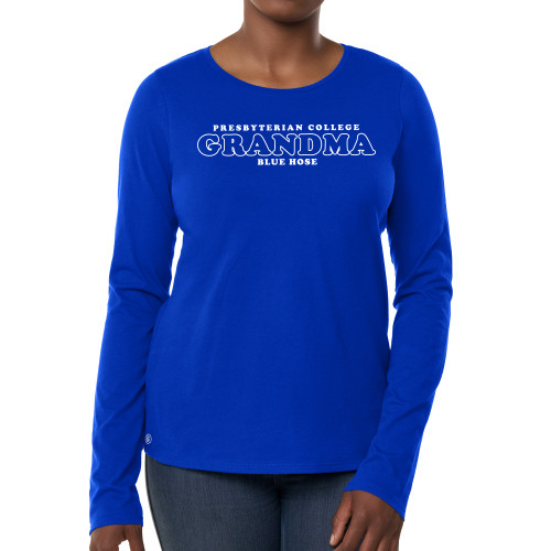  Fall Rush Ladies Royal Blue Long Sleeve Tee - Blue Hose Grandma
