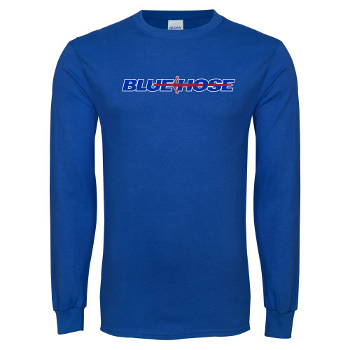  Royal Long Sleeve T Shirt - Blue Hose