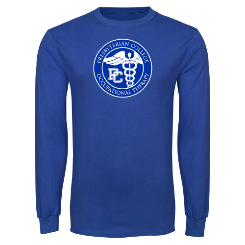  Royal Long Sleeve T Shirt - Presbyterian College - Occupational Therapy Seal
