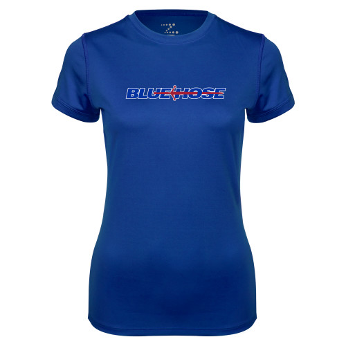  Womens Royal Performance Tee - Blue Hose