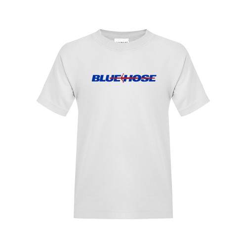  Youth White T Shirt - Blue Hose