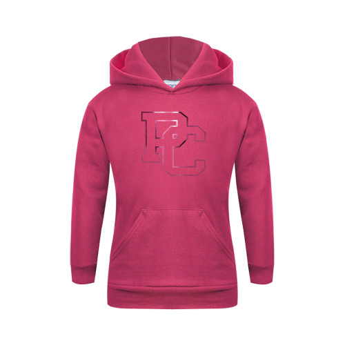  College Youth Hot Pink Fleece Hoodie - PC Foil