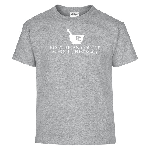  Youth Grey T Shirt - Presbyterian College - School of Pharmacy Wordmark
