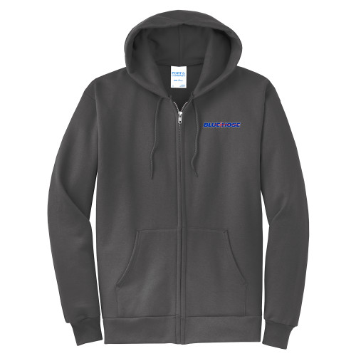  Extended Charcoal Fleece Full Zip Hoodie - Blue Hose
