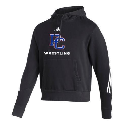  Adidas Black Pullover Hood - Presbyterian College Wrestling - Adidas
