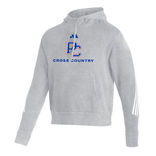  Adidas Medium Grey Heather Pullover Hood - Presbyterian College Cross Country - Adidas