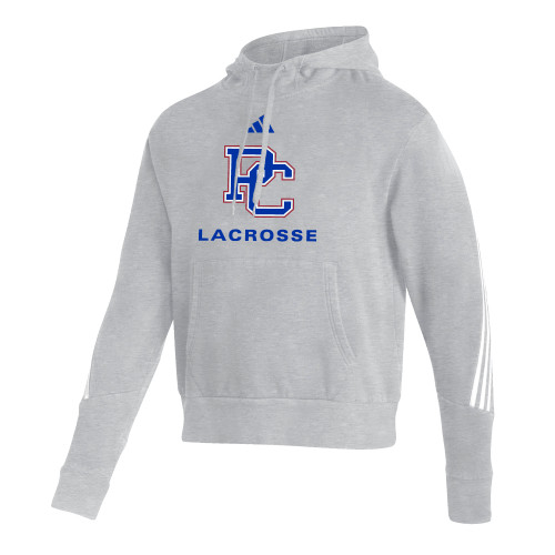  Adidas Medium Grey Heather Pullover Hood - Presbyterian College Lacrosse - Adidas