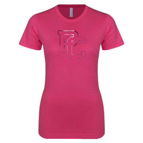  Next Level Womens Fuchsia Boyfriend Tee - PC Foil