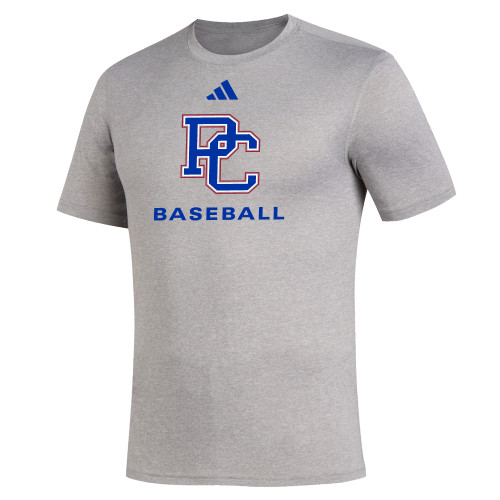  Adidas Medium Grey Heather Creator Performance Tee - Presbyterian College Baseball - Adidas
