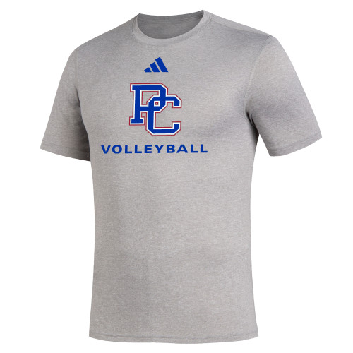 Adidas Medium Grey Heather Creator Performance Tee - Presbyterian College Volleyball - Adidas