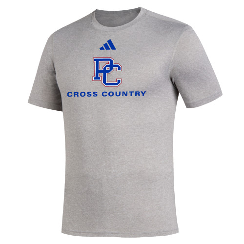  Adidas Medium Grey Heather Creator Performance Tee - Presbyterian College Cross Country - Adidas