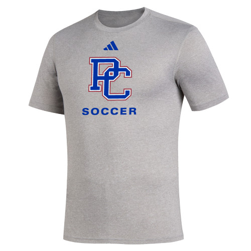  Adidas Medium Grey Heather Creator Performance Tee - Presbyterian College Soccer - Adidas