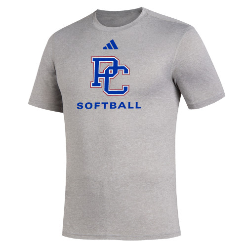  Adidas Medium Grey Heather Creator Performance Tee - Presbyterian College Softball - Adidas