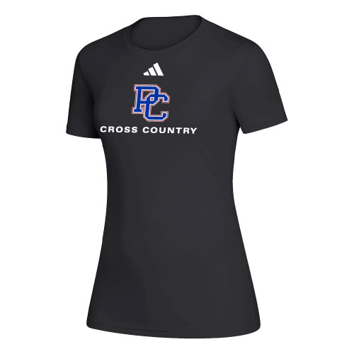  Adidas Womens Black Creator Performance Tee - Presbyterian College Cross Country - Adidas