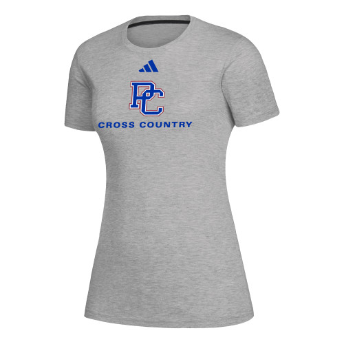  Adidas Womens Medium Heather Grey Creator Performance  Tee - Presbyterian College Cross Country - Adidas