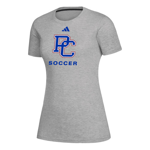  Adidas Womens Medium Heather Grey Creator Performance  Tee - Presbyterian College Soccer - Adidas