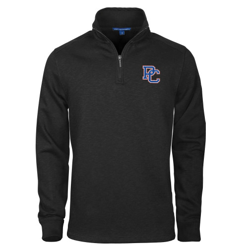  Black Slub Fleece 1/4 Zip Pullover - PC