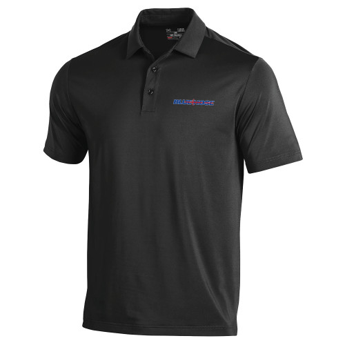  Under Armour Black Performance Polo - Blue Hose