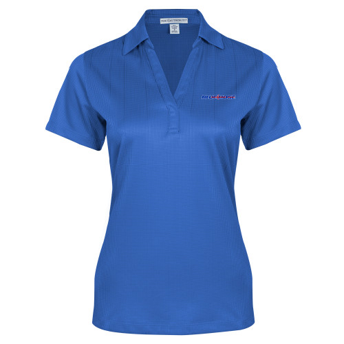  Womens Royal Performance Fine Jacquard Polo - Blue Hose