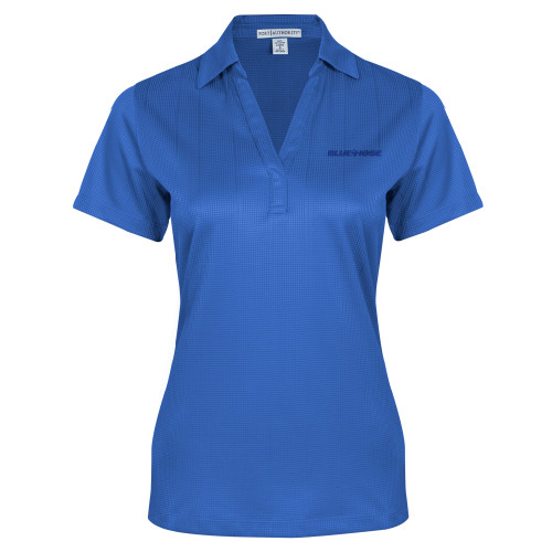  Womens Royal Performance Fine Jacquard Polo - Blue Hose Tone