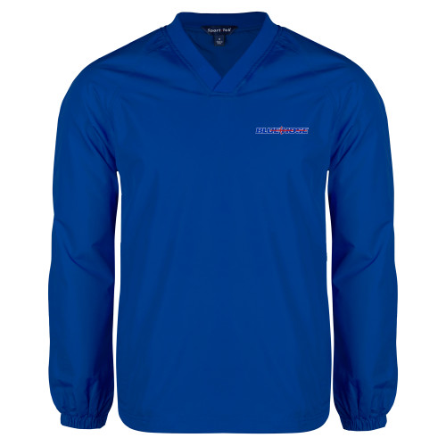  Royal V Neck Raglan Windshirt - Blue Hose