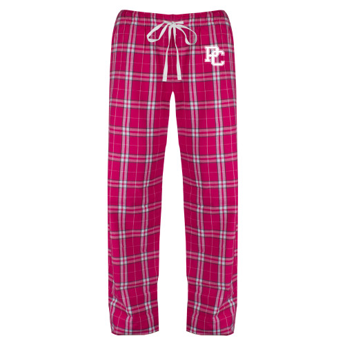  Womens Dark Fuchsia/White Flannel Pajama Pant - PC