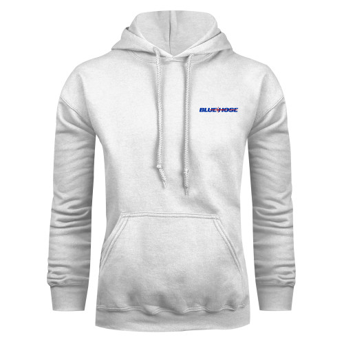  White Fleece Hoodie - Blue Hose