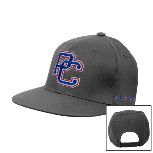  Charcoal Flat Bill Snapback Hat - PC