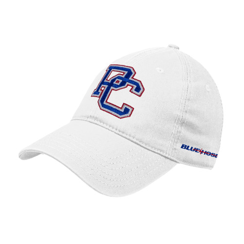  White Unstructured Adjustable Low Profile Hat - PC