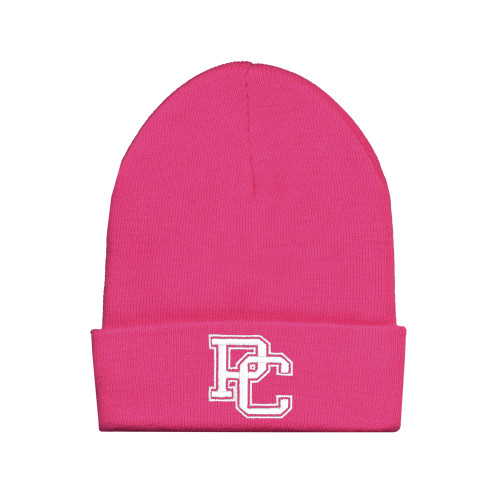  Fleece Lined Neon Pink Knit Beanie - PC