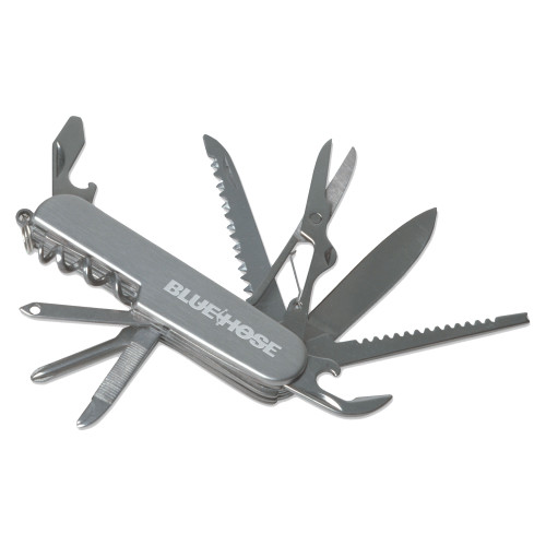  8 Function Pocket Knife - Blue Hose Engraved