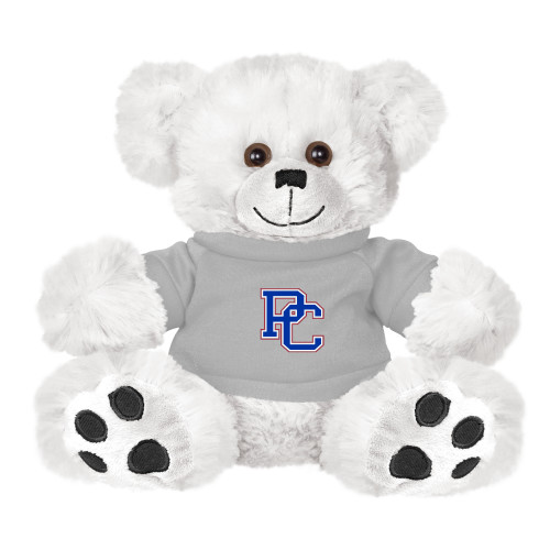  Plush Big Paw 8 1/2 inch White Bear w/Grey Shirt - PC