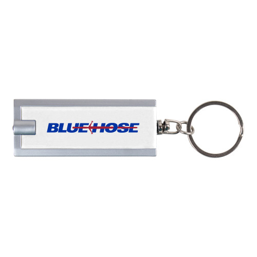  Turbo White Flashlight Key Holder - Blue Hose