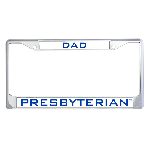  Dad Metal License Plate Frame in Chrome - Dad