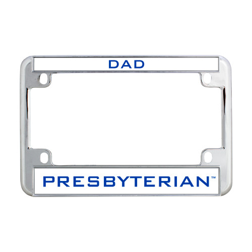  Metal Motorcycle License Plate Frame in Chrome - Dad
