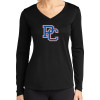 Thumbnail image for  Womens Black Performance Long Sleeve V Neck Shirt