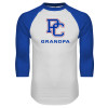 Thumbnail image for  White/Royal Raglan Baseball T Shirt