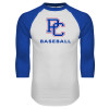 Thumbnail image for  White/Royal Raglan Baseball T Shirt