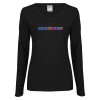 Thumbnail image for  Womens Black Long Sleeve V Neck Tee 