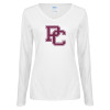Thumbnail image for  Womens White Long Sleeve V Neck Tee