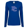 Thumbnail image for  Womens Royal Long Sleeve V Neck Tee 