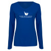 Thumbnail image for  Womens Royal Long Sleeve V Neck Tee 