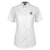 Thumbnail image for  Womens White Twill Button Up Short Sleeve