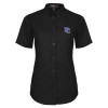 Thumbnail image for  Womens Black Twill Button Up Short Sleeve