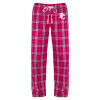 Thumbnail image for  Womens Dark Fuchsia/White Flannel Pajama Pant