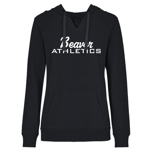 Pratt Comm College Womens Plus Black Hoodie - Beaver Athletics Script