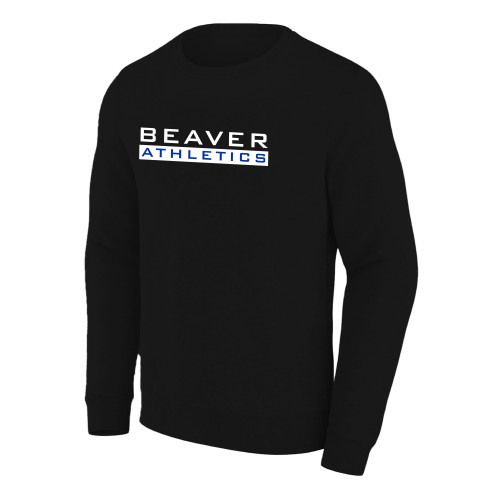 Pratt Comm College Extended Black Crew - Beaver Athletics Wordmark