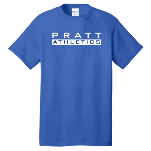 Pratt Comm College Extended Royal T Shirt - Pratt Athletics Wordmark