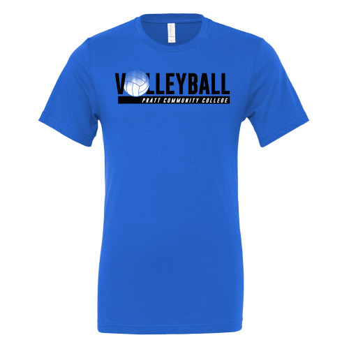 Pratt Comm College Bella + Canvas Royal Jersey Cotton T Shirt - PCC Volleyball