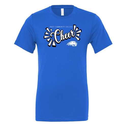 Pratt Comm College Bella + Canvas Royal Jersey Cotton T Shirt - PCC Cheer